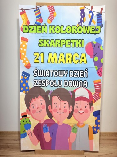 Dzień Kolorowej Skarpetki- Plakat XXL