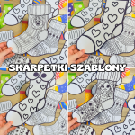 Dzień Kolorowej Skarpetki- Szablony Skarpetek 