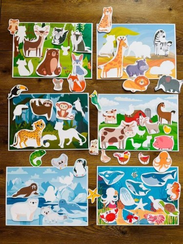 Zwierzęta  -Dopasuj Cienie Plansze