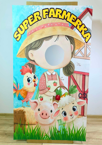  Na Wsi/ Farma/ Zwierzęta Wiejskie- Super Farmerka  Fotobudka XXL (1)