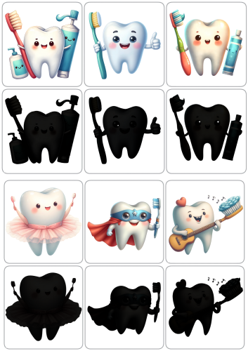 Dzień Zdrowia- Ząbki- Dopasuj Cienie 
