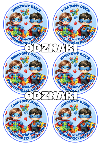 Dzień Autyzmu - Odznaki