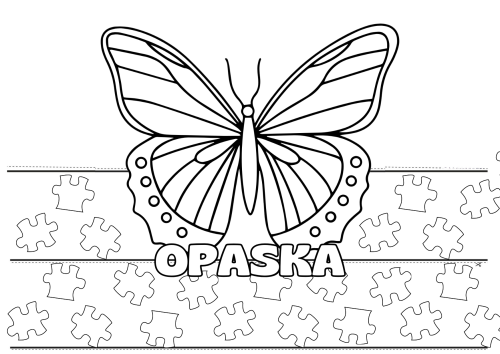 Dzień Autyzmu - Opaska Biało-Czarna 3