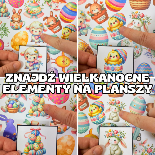 Wielkanoc- Znajdź wielkanocne elementy na planszy   