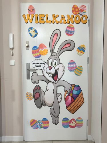 Wielkanoc- Zając na drzwi XXL