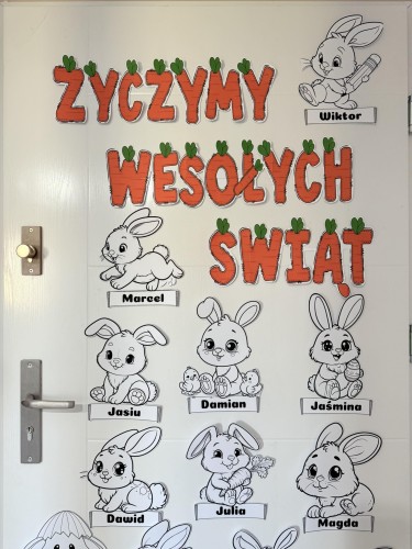 Wielkanoc- Zajączki z możliwością edycji imion  