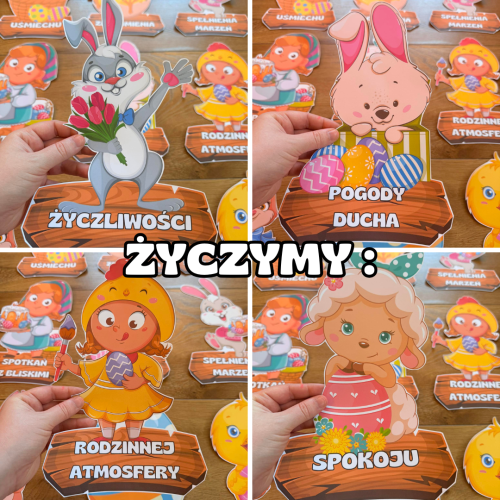 Tabliczki z życzeniami Wielkanocnymi - Wielkanoc