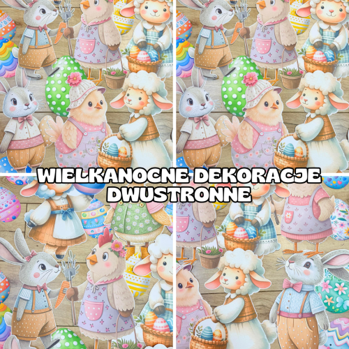 Wielkanocne Dekoracje Dwustronne   - ( wzór 1 ) - Wielkanoc