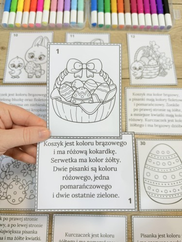 Wielkanoc- Wielkanocne Kolorowanie Według Opisu 