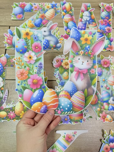 Wielkanocny  Cały Alfabet z polskimi znakami  - ( wzór 1 )