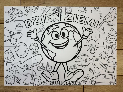Kolorowanka XXL ( wzór 1 ) - Dzień Ziemi