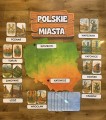 Mapa XXL  z miastami w Polsce - Dzień Niepodległości / Święto Konstytucji 3 Maja / Polska 