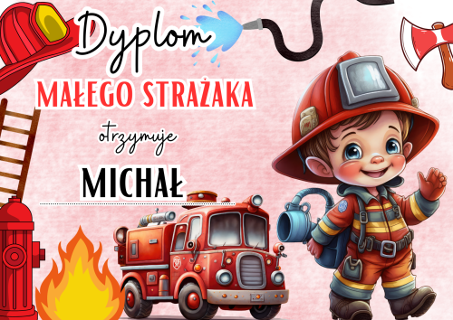 Dzień Strażaka- Dyplomy z możliwością edycji tekstu