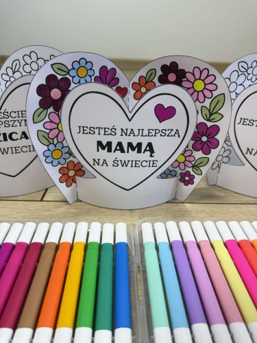 Serca stojące 3D- Dzień Mamy i Taty 