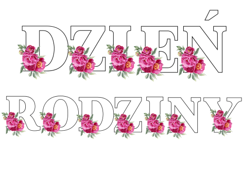 Dzień Rodziny- Napis/ Girlanda ( wzór 2 )