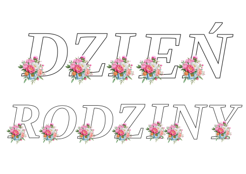 Dzień Rodziny- Napis/ Girlanda ( wzór 3 ) 