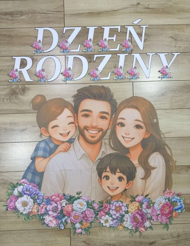 Dekoracje + Napis ( wzór 2) -  Dzień Rodziny 
