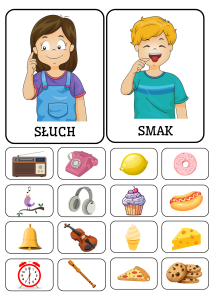 Zmysły -  dopasowywanie