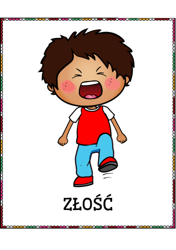 Emocje i Uczucia- Karty z ilustracjami i napisami PL