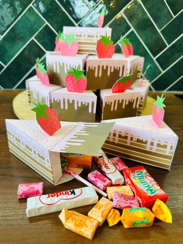 Dzień Dziecka - Tort 3D- szablon na prezenciki 