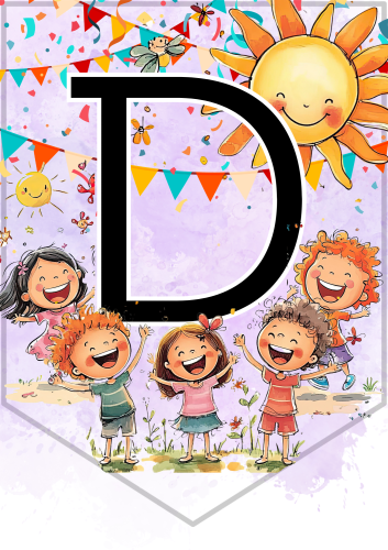 Dzień Dziecka - Napis/ Girlanda 