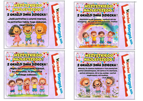 Dzień Dziecka - Szablony na Prezenty/ Upominki 