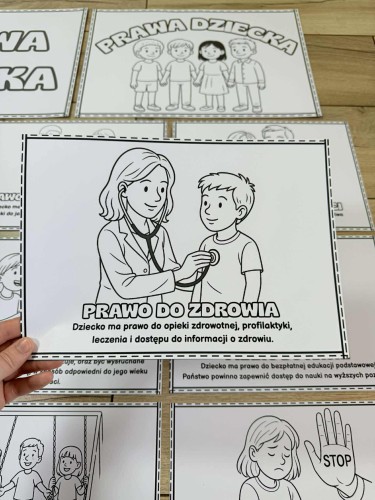 Dzień Praw Dzieci- Plansze - Wersja Czarno-Biała  