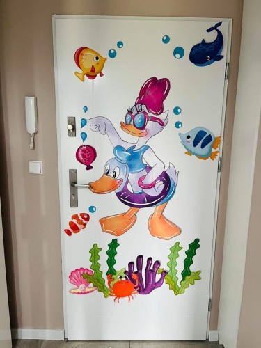 Lato - Daisy - letnie dekoracje na drzwi  