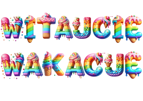 Lato - Witajcie Wakacje - Napis/ Girlanda wersja lody 