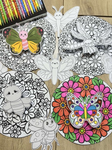 Lato - Kółeczka z kwiatkami - Prace Plastyczne 3D  