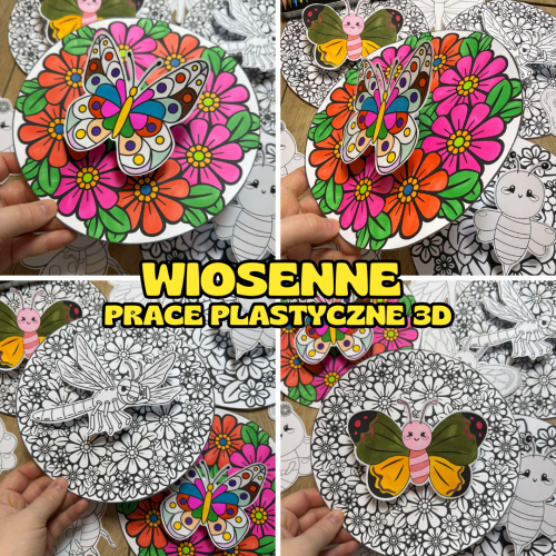 Lato - Kółeczka z kwiatkami / Prace Plastyczne 3D 