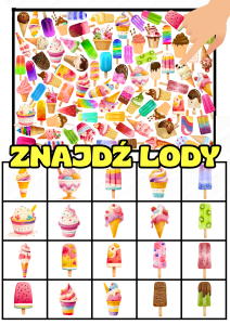 Lato - Lody - Znajdź na Planszy