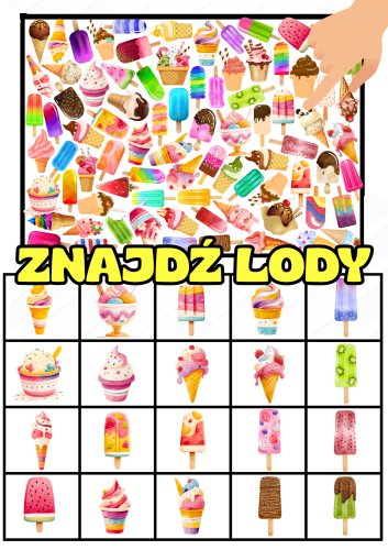 Lato - Lody - Znajdź na Planszy
