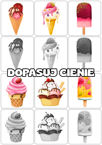 Lato - Lody - Dopasuj Cienie