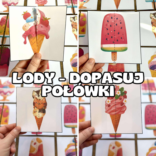 Lato - Lody - Dopasuj Połówki 