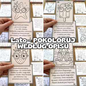 Lato - Pokoloruj według opisu 