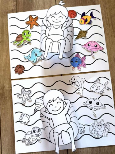 Lato - Dzieci Pływające 3D - Praca Plastyczna