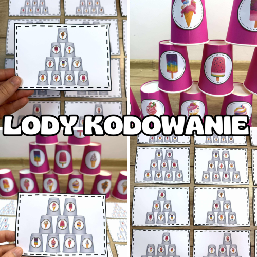 Lato  - Lody- Kubki Kodowanie 