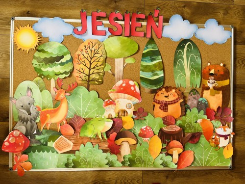 Jesień- Gazetka/ Dekoracje - Las