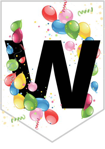 Urodziny - Wszystkiego Najlepszego- Napis/ Girlanda