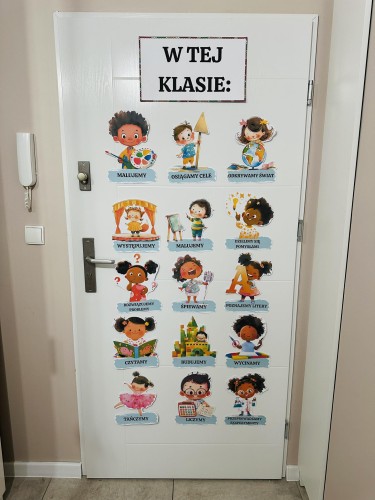 Jesień - W tej sali/ klasie/ grupie/ świetlicy- Dekoracja Drzwi wersja 1 