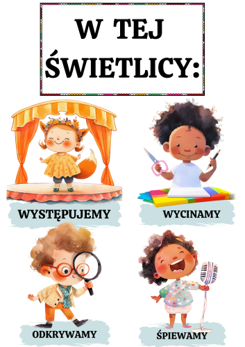 1.  W  tej grupie / sali / klasie / świetlicy- Dekoracja Drzwi wersja 1  