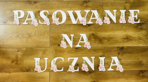 Pasowanie Na Ucznia - Napis / Girlanda wzór 2