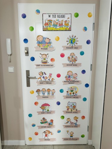 Jesień - Wersja2-  W tej sali/ klasie/ grupie/ świetlicy- Dekoracja Drzwi  