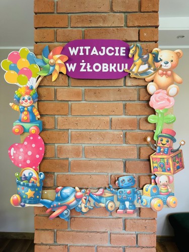 Witajcie w Żłobku- Fotobudka/ Ramka na Powitanie Dzieci 