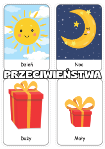 Przeciwieństwa- Karty Dopasowywanie- wersja  PL