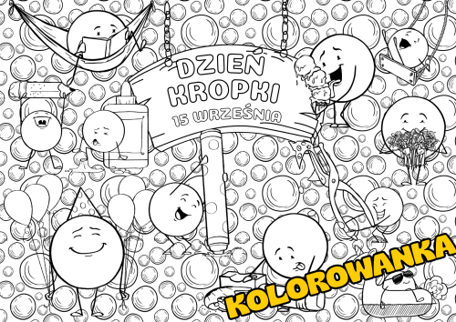Dzień Kropki- Kolorowanka A4/A3