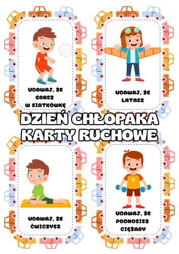 Dzień Chłopaka - Karty Ruchowe 