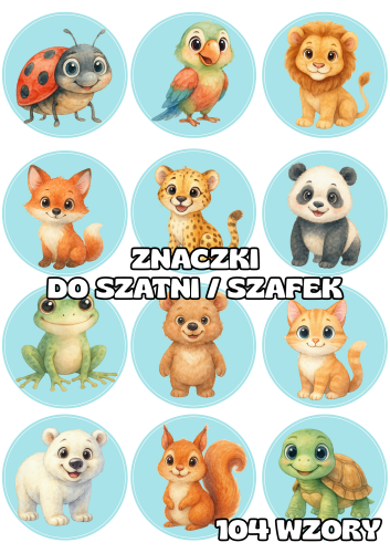 1. A. Znaczki do Szatni /  na Szafki - bez możliwości edycji !!