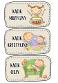 Kąciki Tematyczne - Tabliczki z nazwami kącików